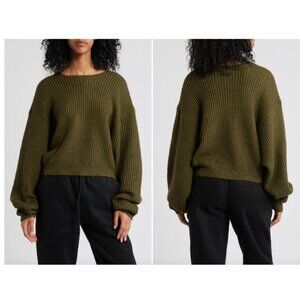 Fear of God Essentials Heavy Waffle Knit Crop Sweater Small